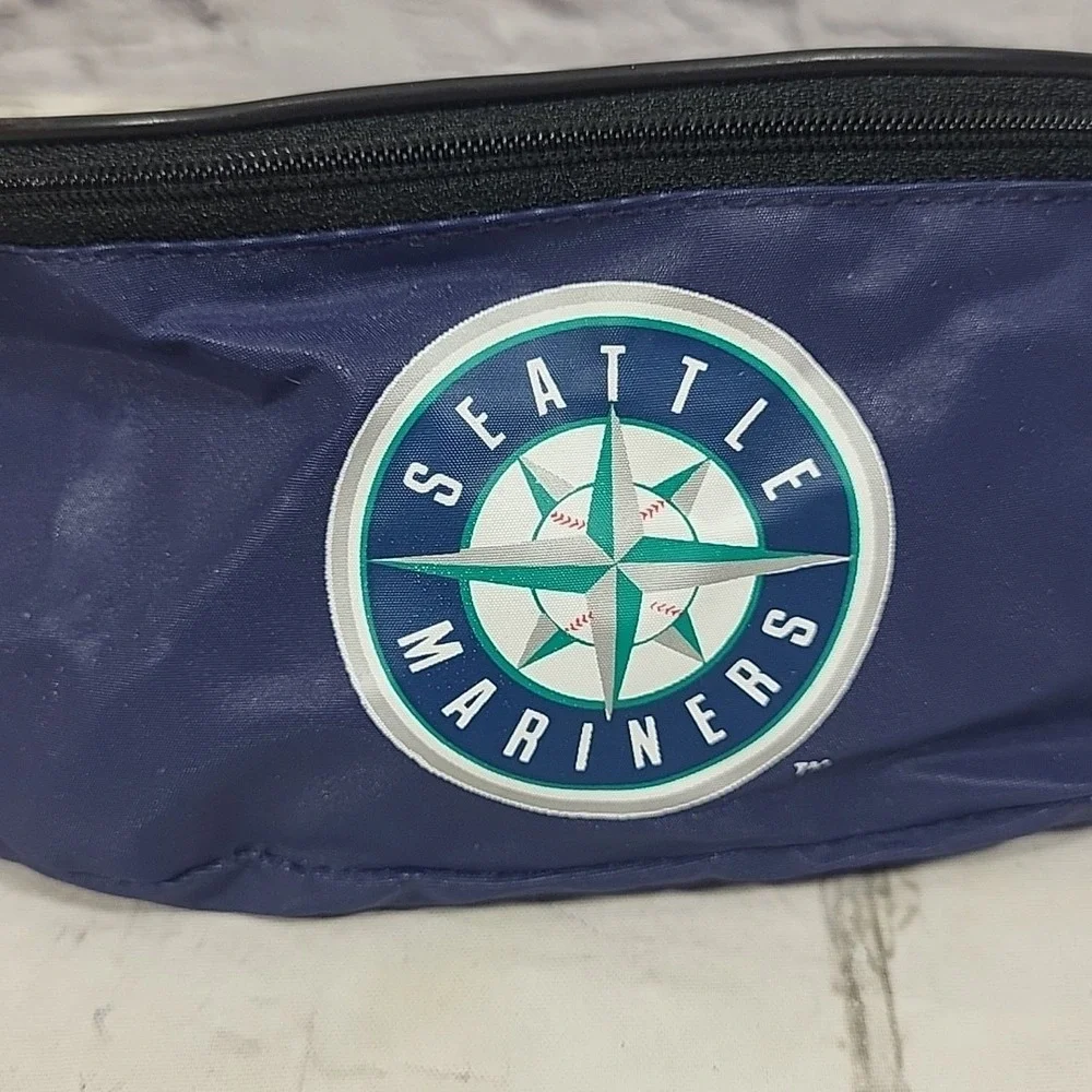 Vintage MLB Seattle‎ Mariners Fanny Back Waist Hip Bum Bag Navy Blue Nylon